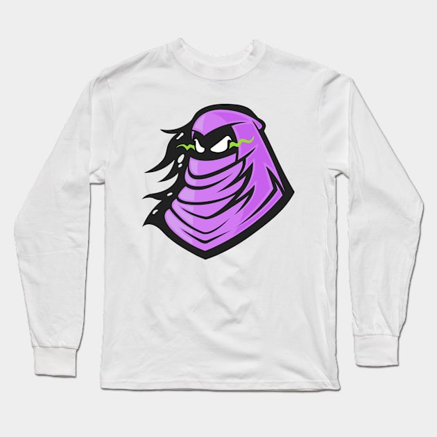 Hooded Mascot Logo Long Sleeve T-Shirt by Green Dreads